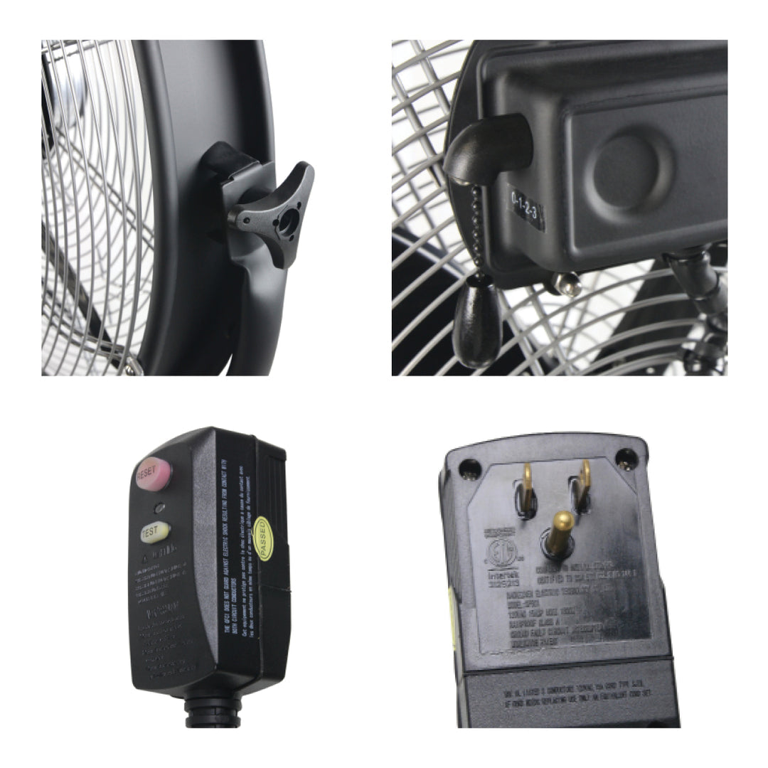 Maxx Air 20 inch Outdoor/Indoor Pedestal Fan | 3 Speed | Tilting Pedestal Mount