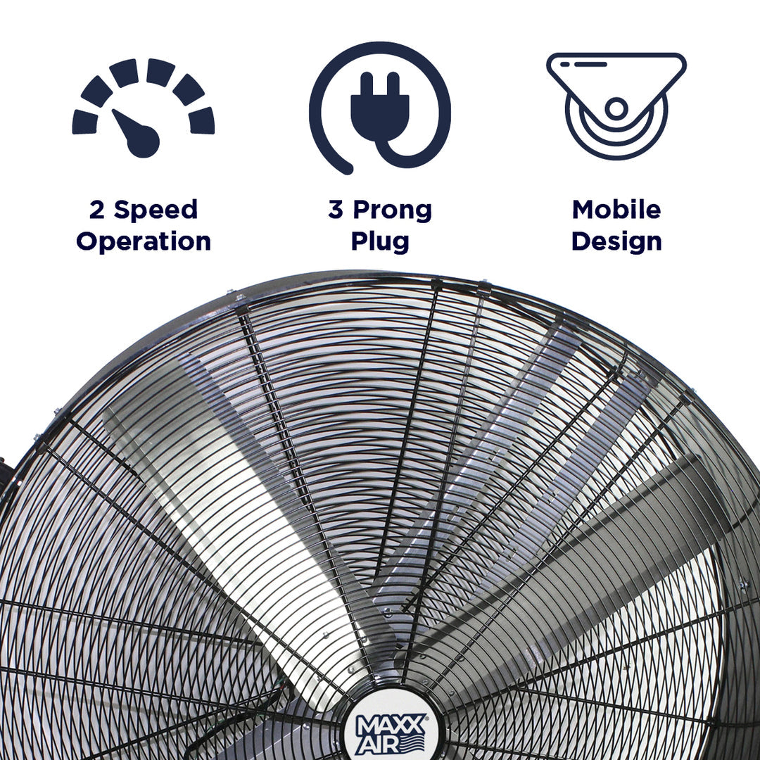 Maxx Air 48in Belt-Drive Drum Fan | Barrel Fan | Mobile Fan