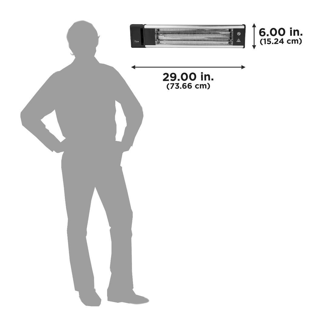 Radiant Patio Heater | Outdoor Heater | 1500 Watts | Wall and Ceiling Mounting