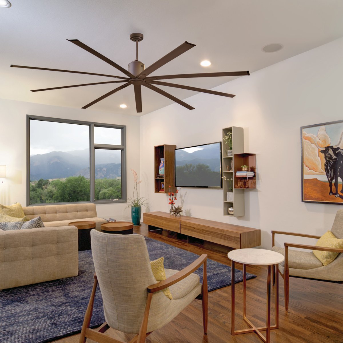 Big Air 96 inch Indoor / Outdoor Commercial/Residential Ceiling Fan - Bronze or White