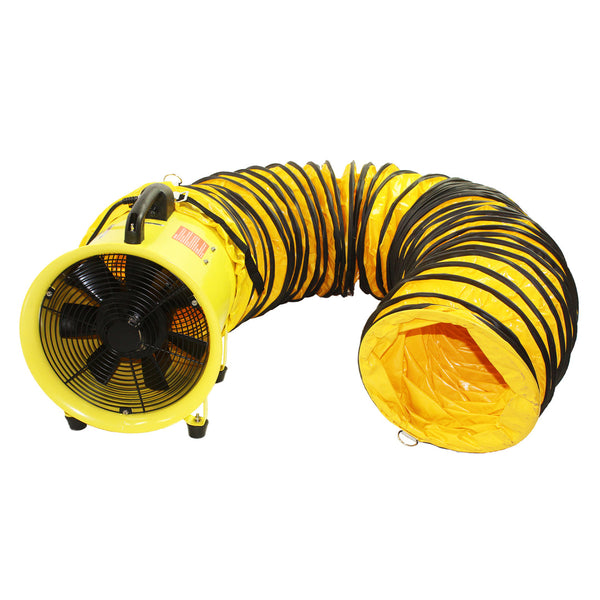Maxx Air 12 inch Confined Space Axial Fan with Polyvinyl Distribution Hose