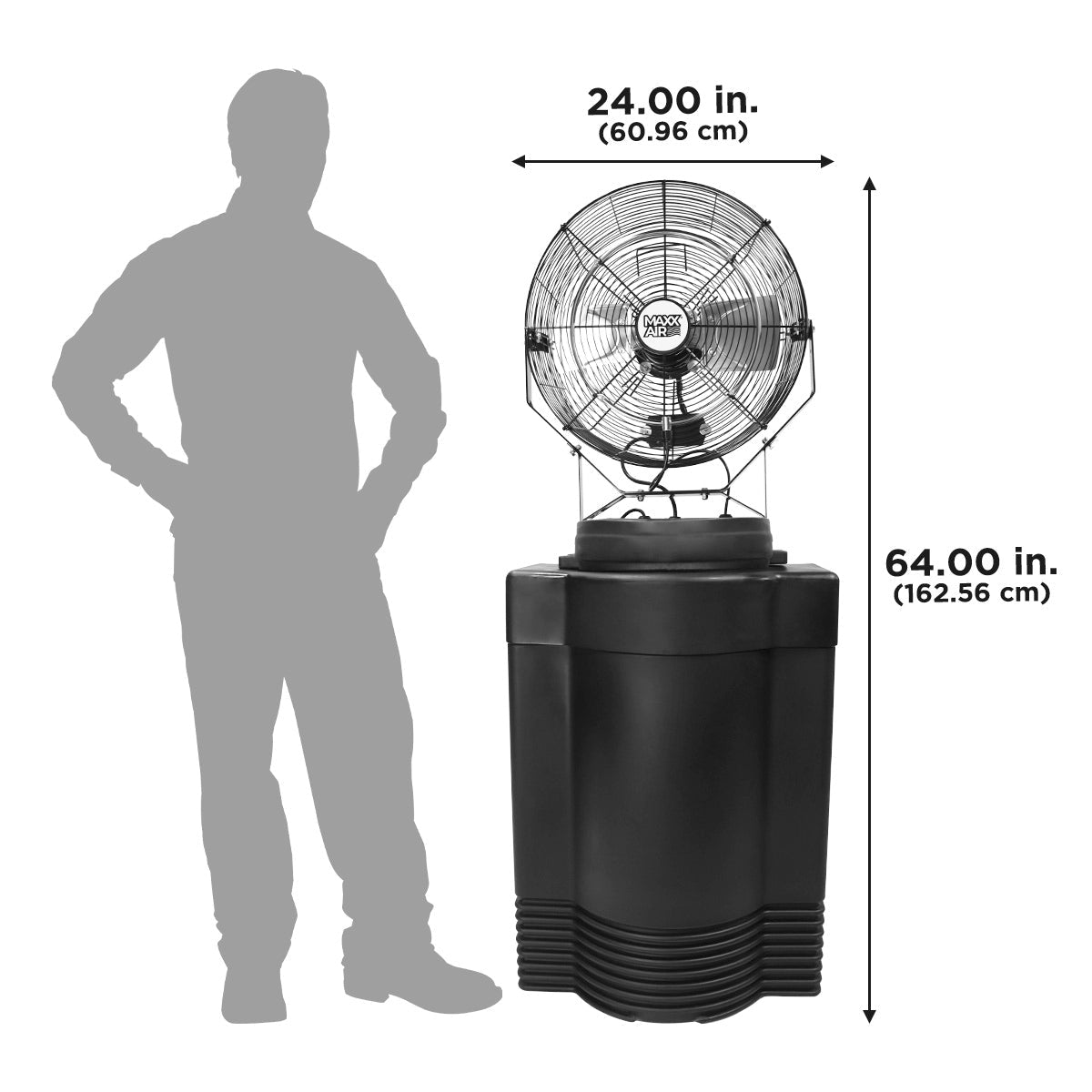 Maxx Air 18 In. 3-Speed Misting Fan with 40 Gal. Tank