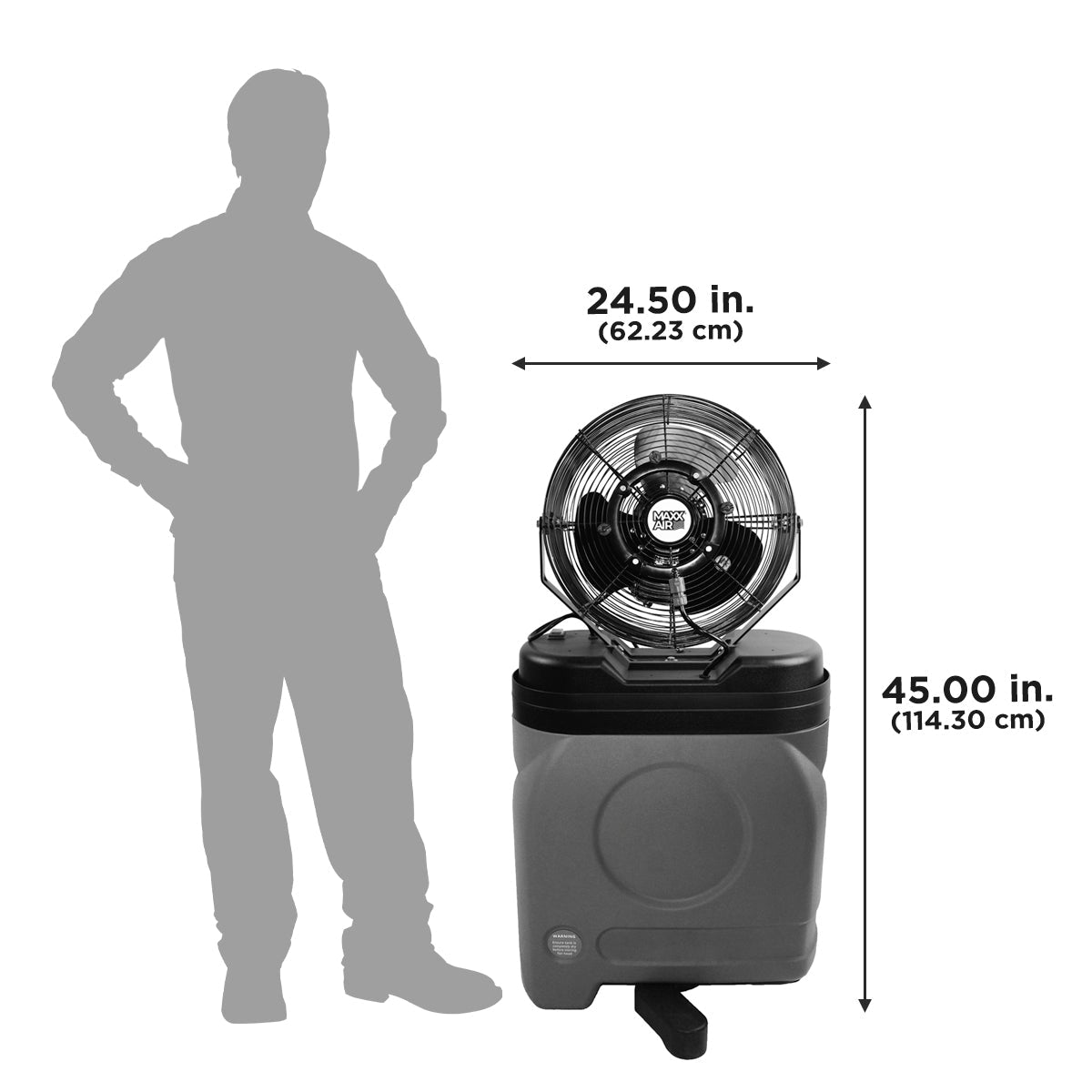 Maxx Air 14 In. 3-Speed Misting Fan with 20 Gal. Tank