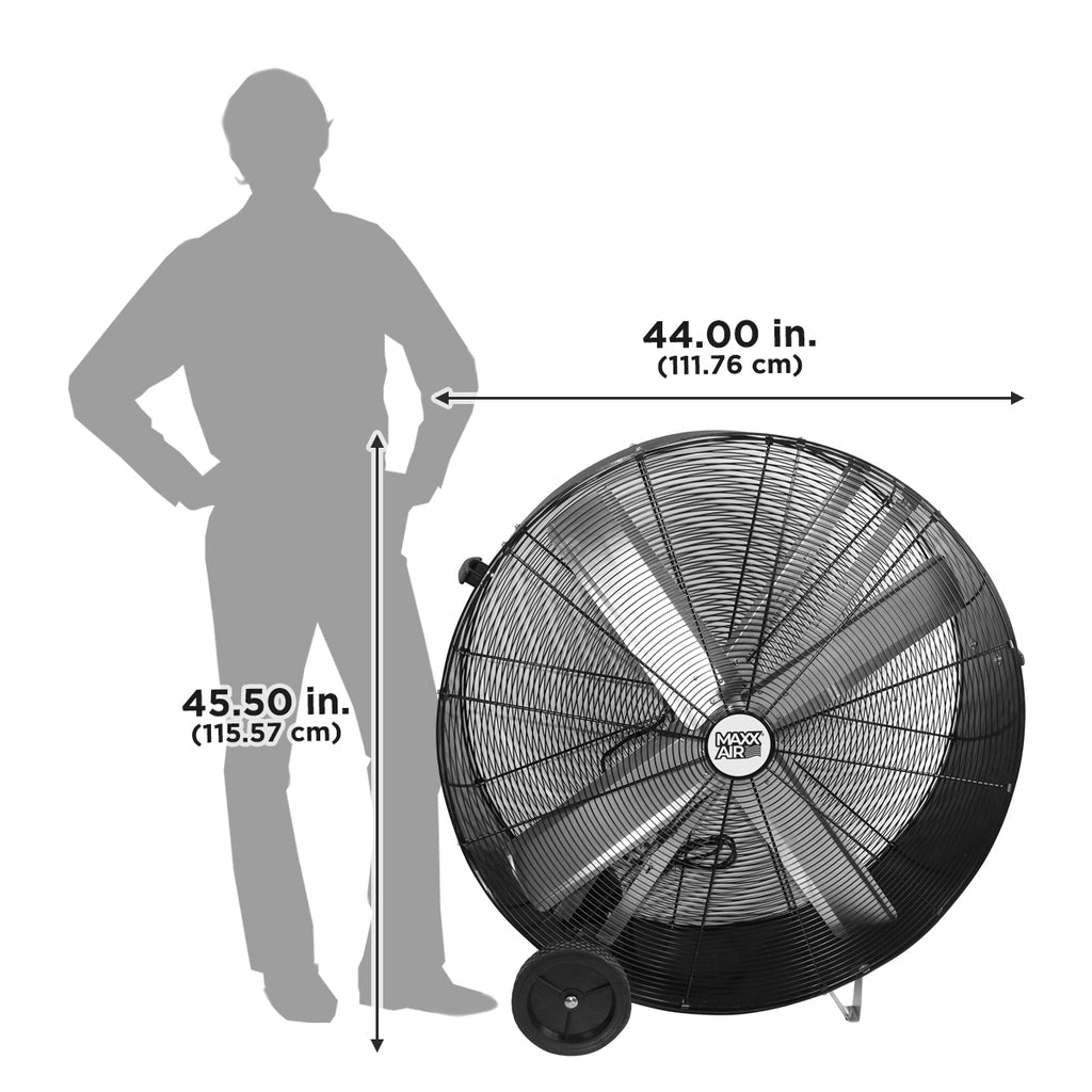 Maxx Air 42in (3.5ft) Mobile Drum Fan | Barrel Fan | Mobile Fan