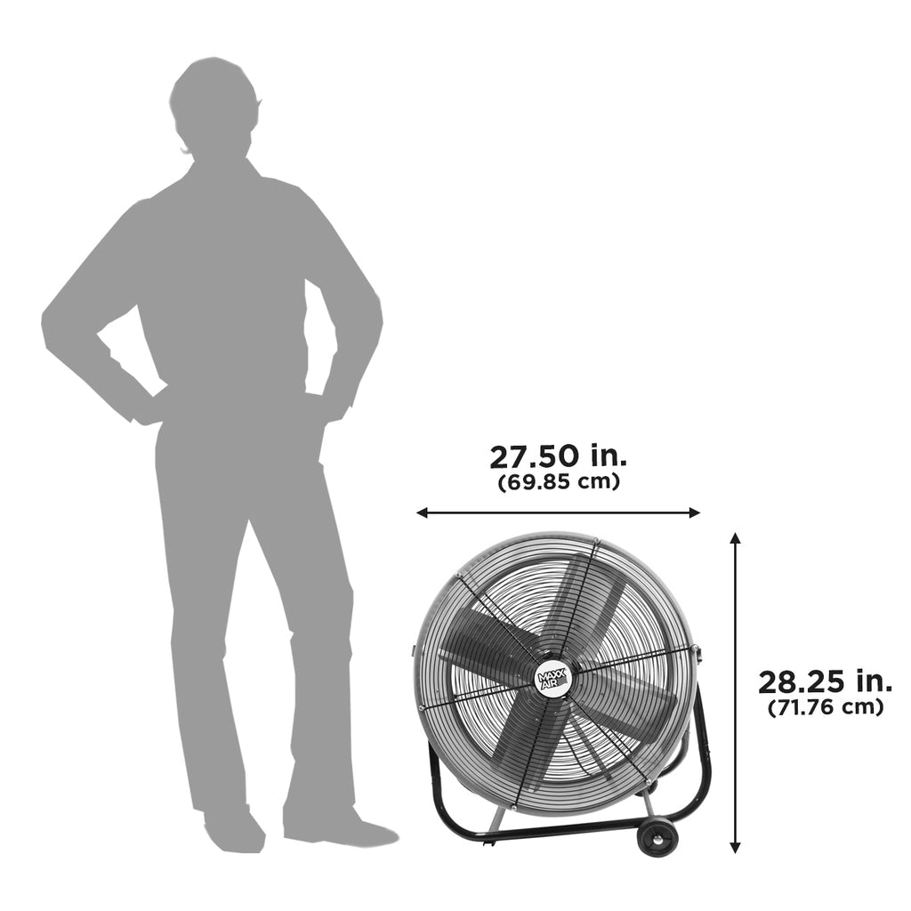 Maxx Air 24 In. 2-Speed Tilting Direct Drive Drum Fan