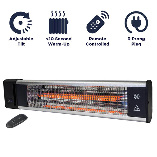 Radiant Patio Heater | Outdoor Heater | 1500 Watts | Wall and Ceiling Mounting